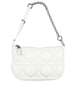Christian Dior Caro Pouch Wristlet, Leather, White, MA0262, DB, 3*
